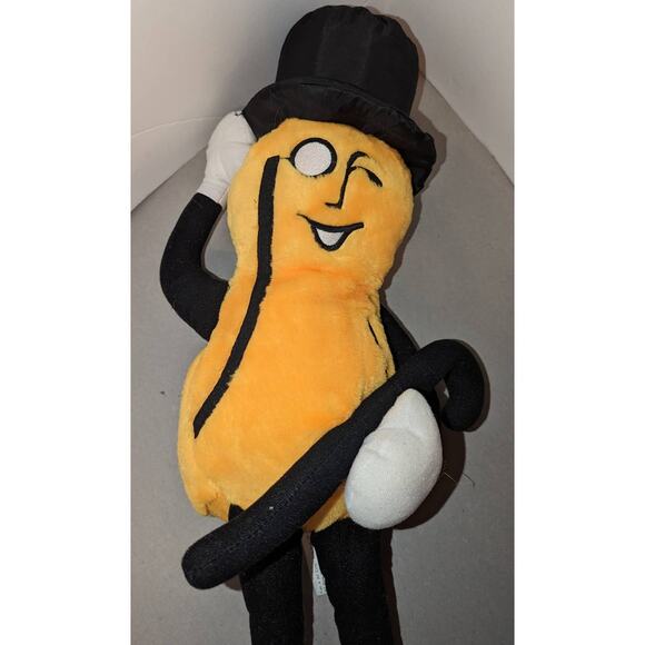 Vintage 1991 24" Planters Mr. Peanut Plush Cloth Doll Cane Advertising Rare - Picture 3 of 7